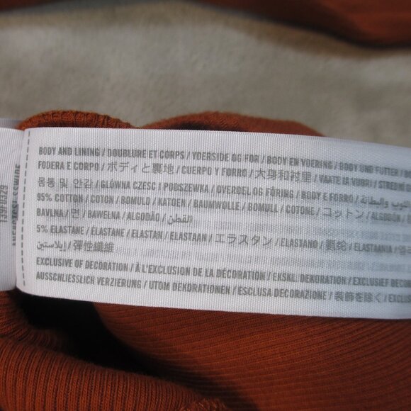 Abercrombie & Fitch Bodysuit Soft A&F Rib Long Sleeve Hook and Eye Brown M - Picture 6 of 9